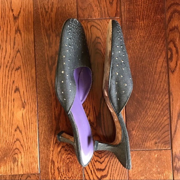 Retro 90s A Marinelli Jean Stud square toe heel - Picture 5 of 6